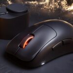 SteelSeries Rival Pro wireless gaming mouse shown alongside its Ultra-Wideband receiver