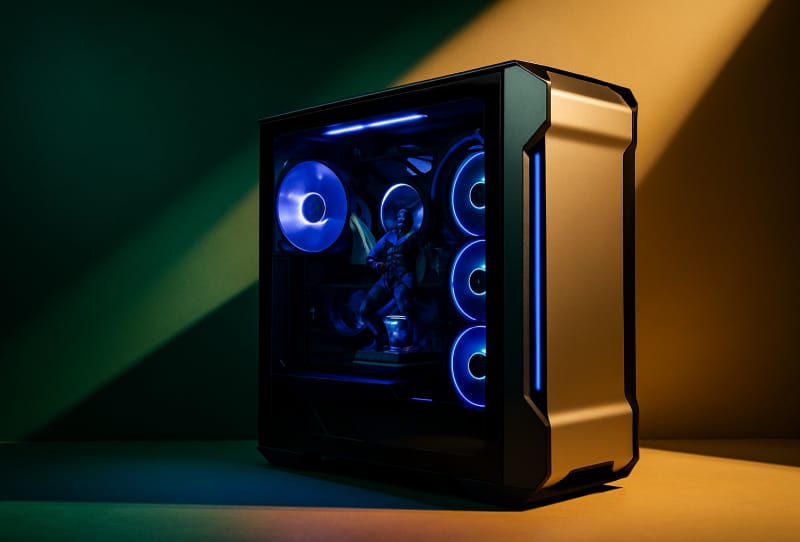 Gaming PC with high-end graphics card representing demand for a gaming electricity tariff