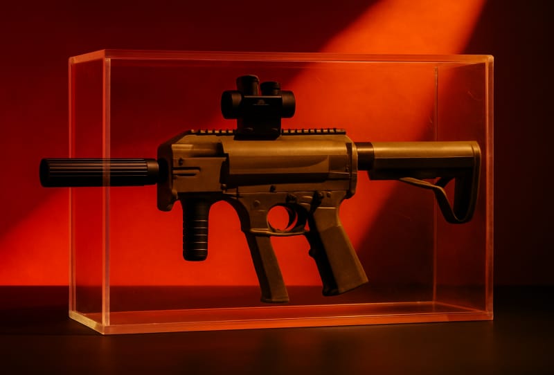 A desktop 3D printer in operation, representing the new California 3D printer law targeting firearm printing