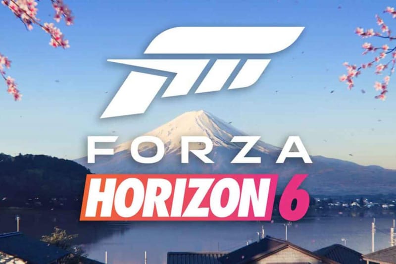 A Forza Horizon 6 PS5 megjelenési dátumú grafikája egy nyílt világú versenyautót ábrázol egy festői úton
