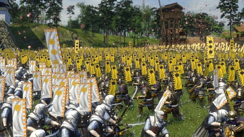 Japán feudális seregek ütköznek össze a csatatéren a Total War: Shogun 2-ben