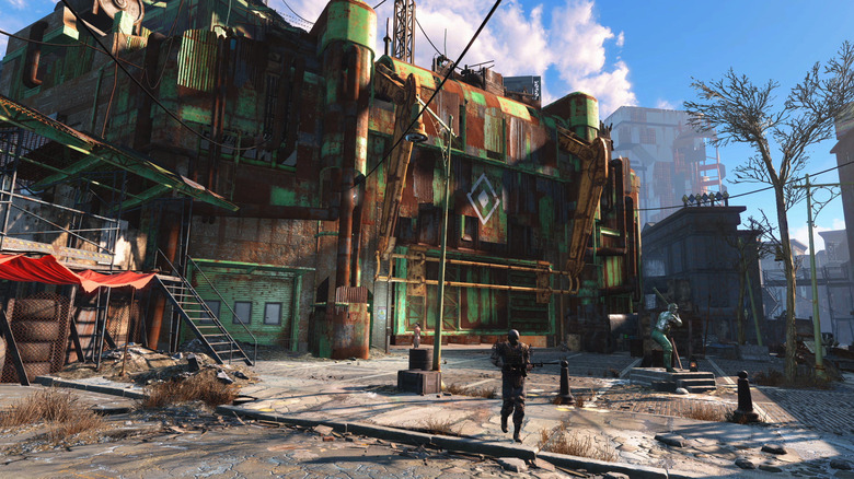 A Diamond City rozsdás frontja a Fallout 4-ben