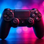 Gamer holding a controller in front of a screen, representing the Power To The Players Act and game ownership rights