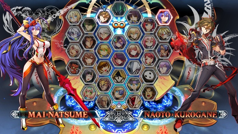 A BlazBlue: Central Fiction karakterválasztó képernyője
