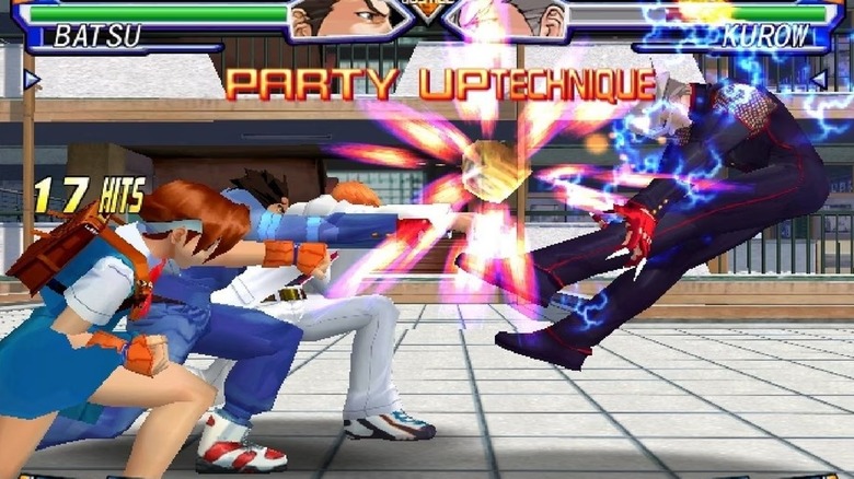 Egy három harcosból álló csapat üti Kurow-t a Project Justice: Rival Schools 2-ben