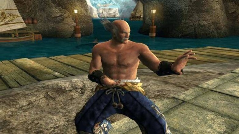 Heihachi Mishima harci pózt ölt a Soulcalibur II-ben