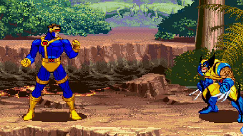 Küklopsz Wolverine-nal néz szembe az X-Men: Children of the Atom című filmben
