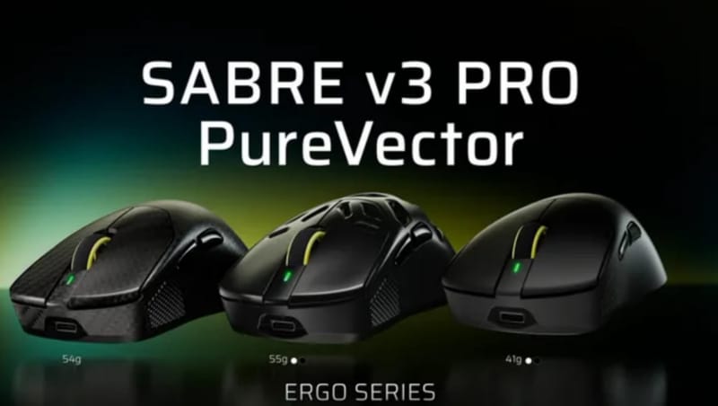 A Corsair Sabre V3 Pro egerek tanulják meg a célt az Aimlabs 2 segítségével Corsair Sabre V3 Pro PureVector játékegér szénszálas és magnézium bevonattal