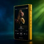 Sony Walkman NW-WM1ZM3 high-resolution digital audio player shown with its touchscreen display