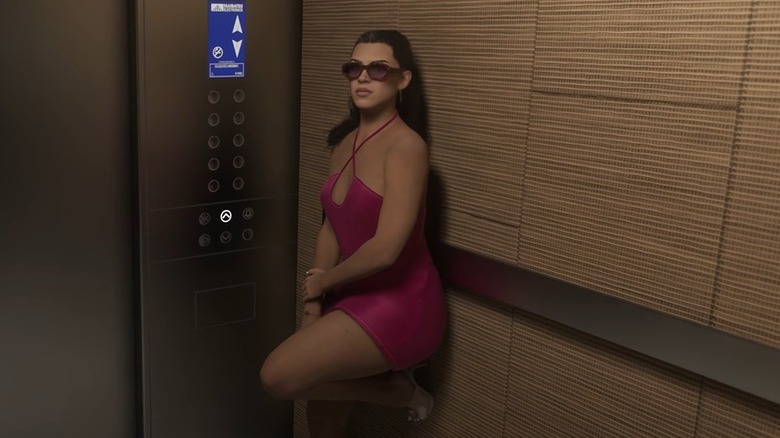 Lucia a liftben áll a Grand Theft Auto VI-ban