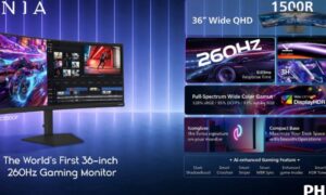 A Philips Evnia 36M4C5500P 260 Hz-et hoz 36 hüvelykes ultraszéles méretűre