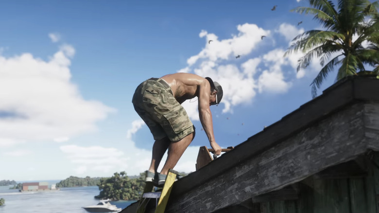Jason Duval a tetőjét javítja a Grand Theft Auto 6-ban