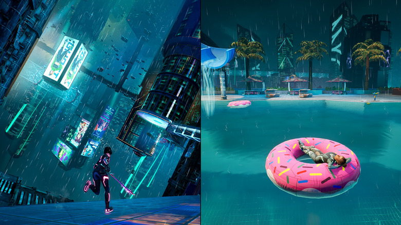 Mio és Zoe egy sci-fi pályát teljesítenek a Split Fictionben