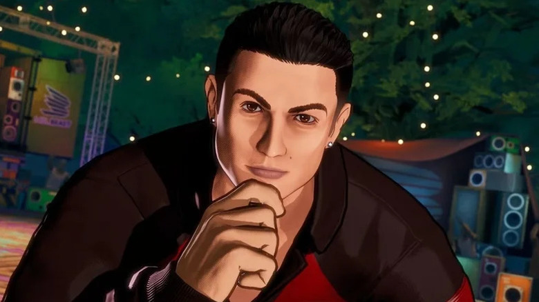 Cristiano Ronaldo a kamerába néz a Fatal Fury: City of the Wolves-ban