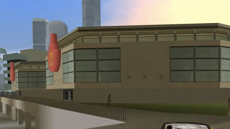 A North Point bevásárlóközpont kívülről látható a Grand Theft Auto Vice Cityben