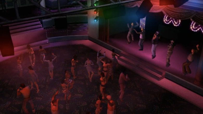 Táncosok láthatók a Malibu Club táncparkettjén Grand Theft Auto Vice Cityben