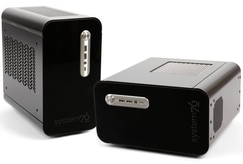 System76 Thelio Prime small form factor Linux desktop PC with smoked-glass front panel