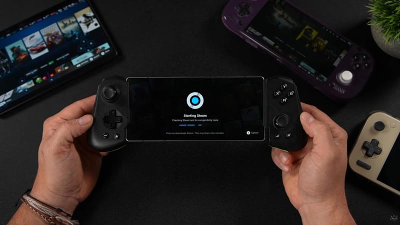 A DroidDeck Android-alkalmazás helyileg futtatja a Steam és a Windows-játékokat 1 DroidDeck Android-alkalmazás, amely Steam Big Picture módot futtat egy Snapdragon kézi számítógépen