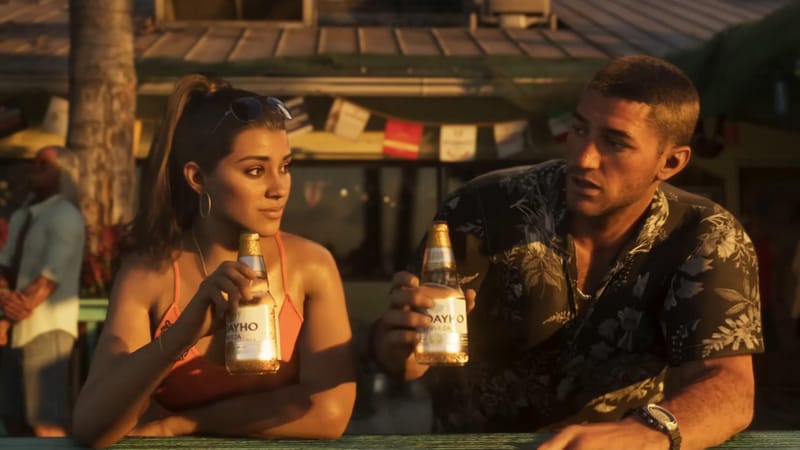 GTA 6 hurrikánok heves esővel és széllel sújtják a dokkparti bárt Vice Cityben