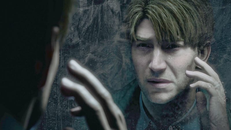 Köddel borított Silent Hill utcai műalkotás, amely a Konami új Silent Hill játékait ábrázolja