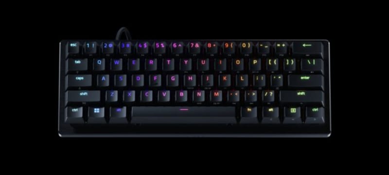 A Razer összezsugorítja zászlóshajóját, és 60%-os billentyűzetté vált 1 Razer Huntsman V3 Pro Mini 8KHz kompakt, 60%-os játékbillentyűzet asztalon