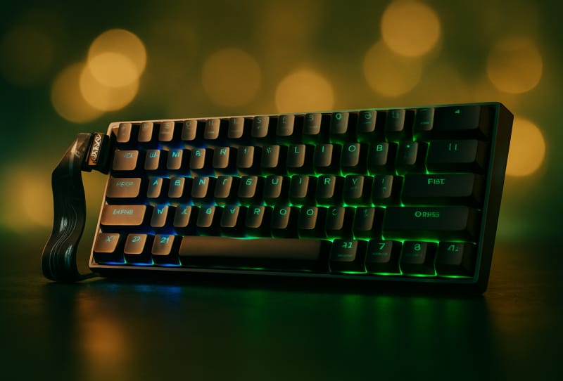 Epomaker HE60 wireless magnetic gaming keyboard with 60 percent layout and carry strap