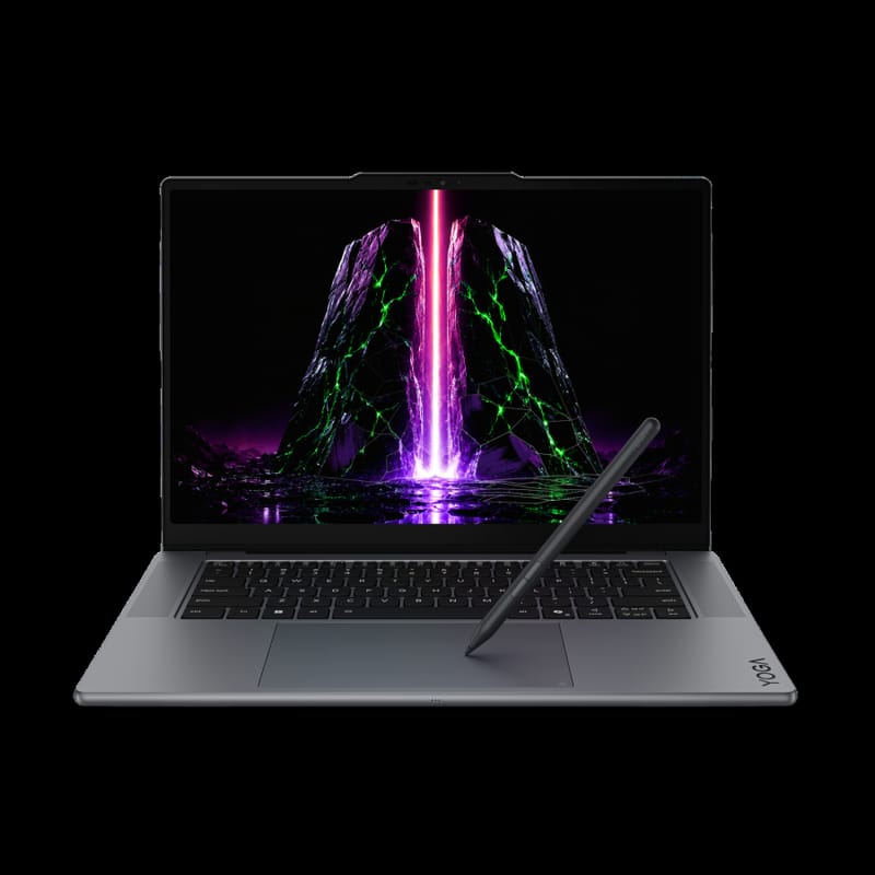 Az MSI RTX Spark laptop konvertálható módban látható, 16 hüvelykes kijelzőjével hátrahajtva