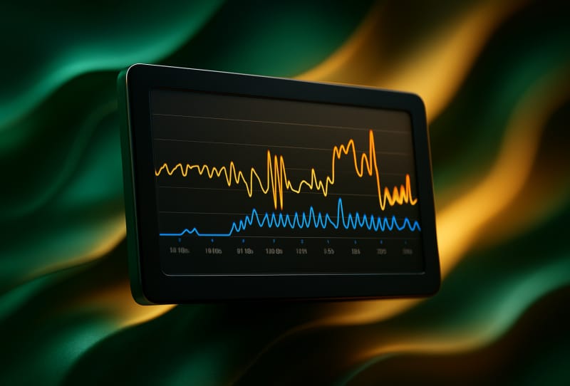 Plex server dashboard showing CPU, RAM and bandwidth graphs on a computer screen